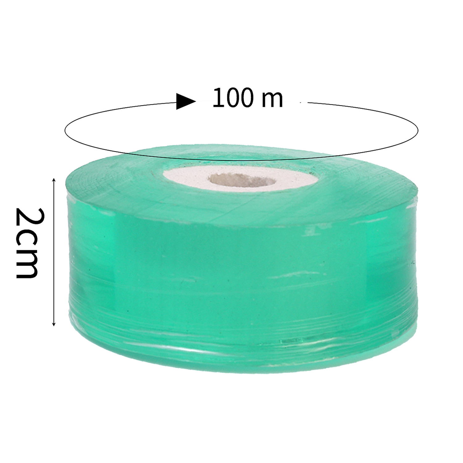 Fita de enxerto verde extensível, 100/300m, para suporte de plantas, uso doméstico, jardim, enxertia, fita transparente para árvores frutíferas: Bege / 2.5 centímetros