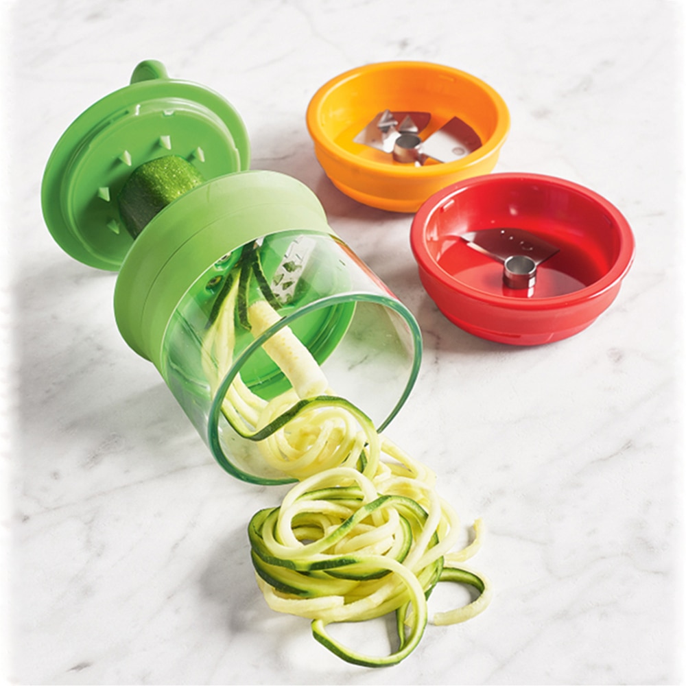 Groente Fruit Spiral Slicer Cutter Groente Spiralizer Rasp Wortel Komkommer Courgette Courgette Spaghetti Maker