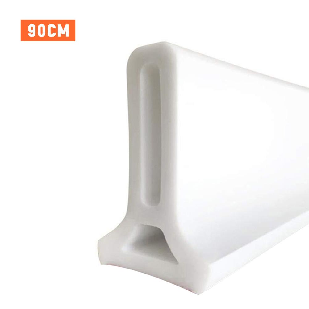 Kitchen Water Stopper Threshold Strip Bathroom Supplies Dam Practical Collapsible Rubber Blocker Shower Barrier Flood Home Floor: 90cm