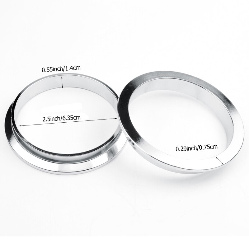 SPEEDWOW Universal 2.5 Inch Stainless Steel V-Band Clamp Flange Flat Kit Turbo Exhaust Flange For Exhaust Turbo Pipe Car Part