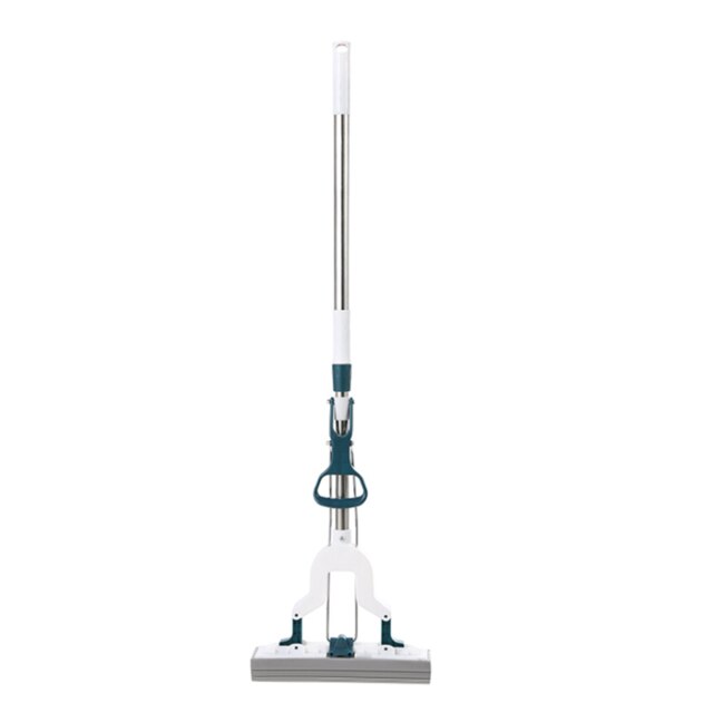 Stainless Steel Telescopic Rod Half-Folding Rubber Cotton Mop Folding Sponge Free Hand Washing Steel Squeezing Water Mop: D