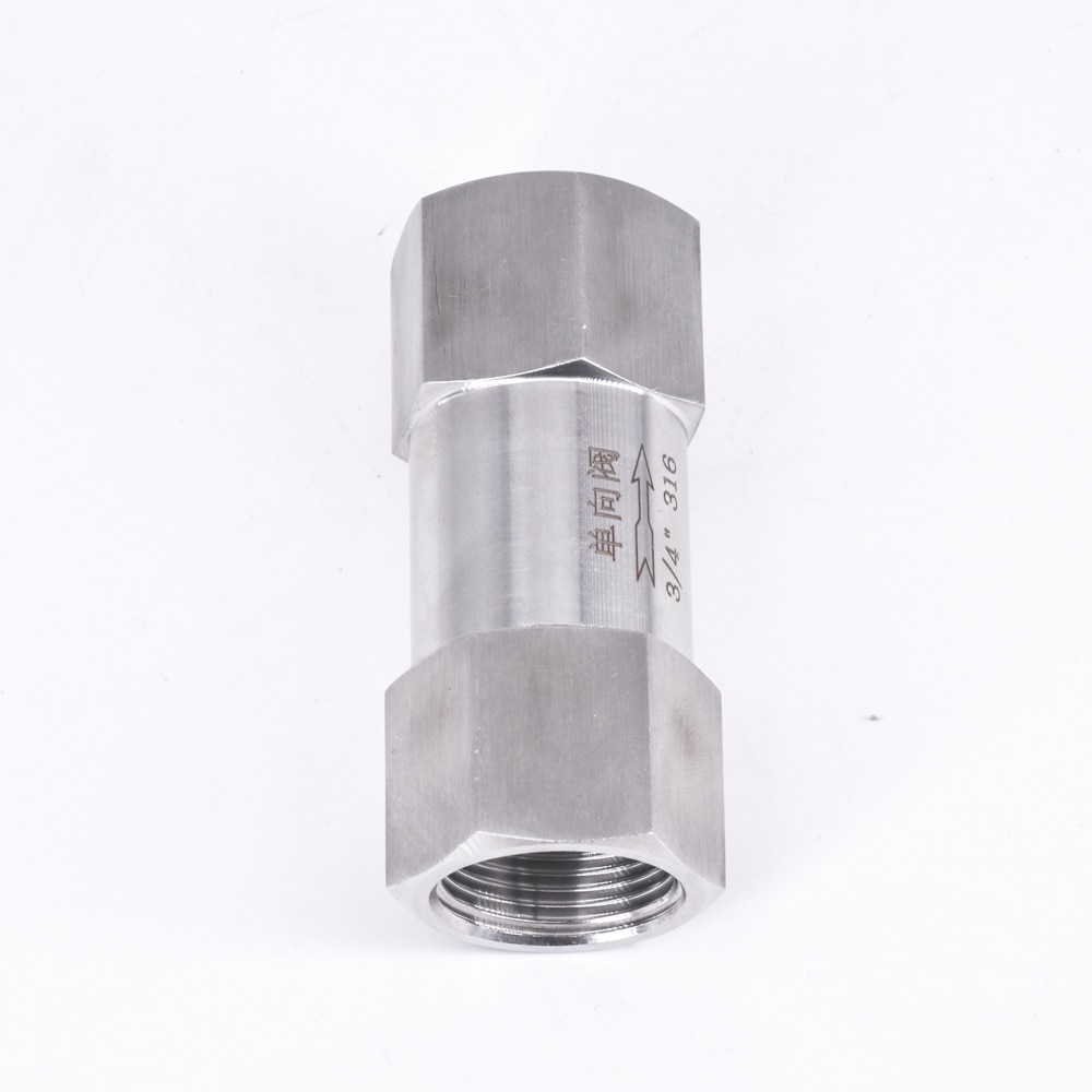 1/8 "1/4" 3/8 "1/2" 3/4 "1" bsp fêmea uma maneira válvula de verificação não-retorno inline 304 316 aço inoxidável