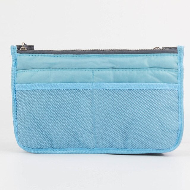 MOGULVXING Inserto Dell'organizzatore del Sacchetto Cosmetico di Trucco Delle Donne di Nylon di Viaggio Tote Della Borsa Della Borsa Grande fodera Della Signora sacchetto di Tote di Stoccaggio Borse: Sky