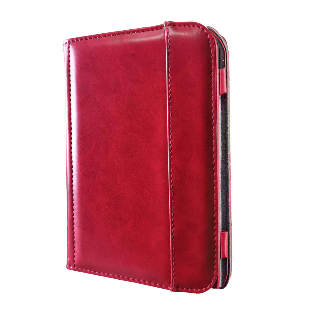 For Barnes Noble Nook Simple Touch Case Ereader Ebook Folio Flip Cover Pocket Pouch Nook 2nd/3rd BNRV300 BNRV350 BNRV500 Cases: Wine red