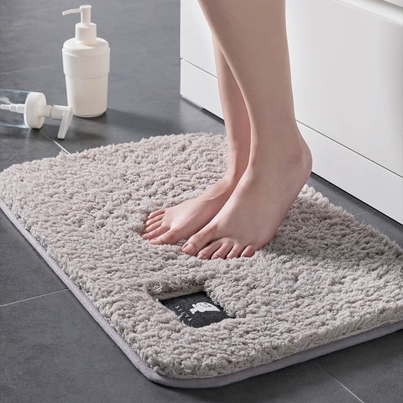 Home Bath Mat Non-Slip Bathroom Carpet Rectangle Washable Mats Microfiber Home Carpets kitchen Toilet Floor Decor
