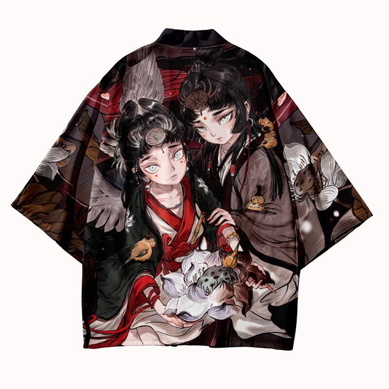 Japansk kimono kofta herrskjorta asiatisk streetwear japansk dräkt kimonos harakuju samurai kostym herr & #39 ;s haori yukata 31208: 5