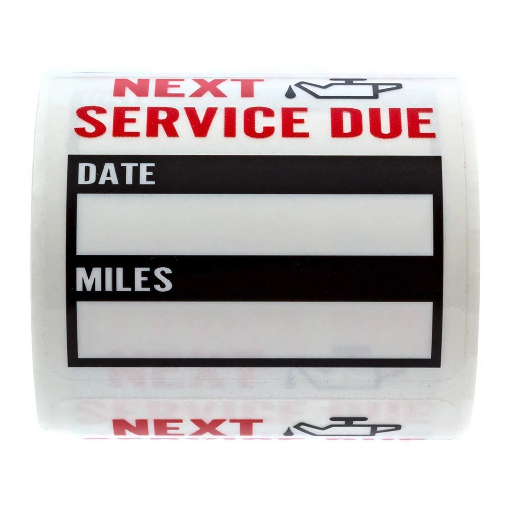 Oil Change Service Reminder Sticker Clear Window Lite Stock Sticker 100pcs/Roll Stickers KQS8
