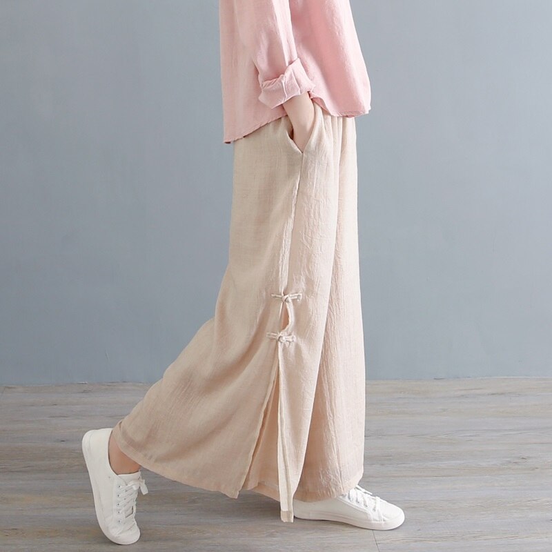 Traditionel kinesisk tøj bomuld linned skjorte bluse vintage dame solid toppe orientalsk hanfu kinesisk stil tøj kvinder 11101: 6