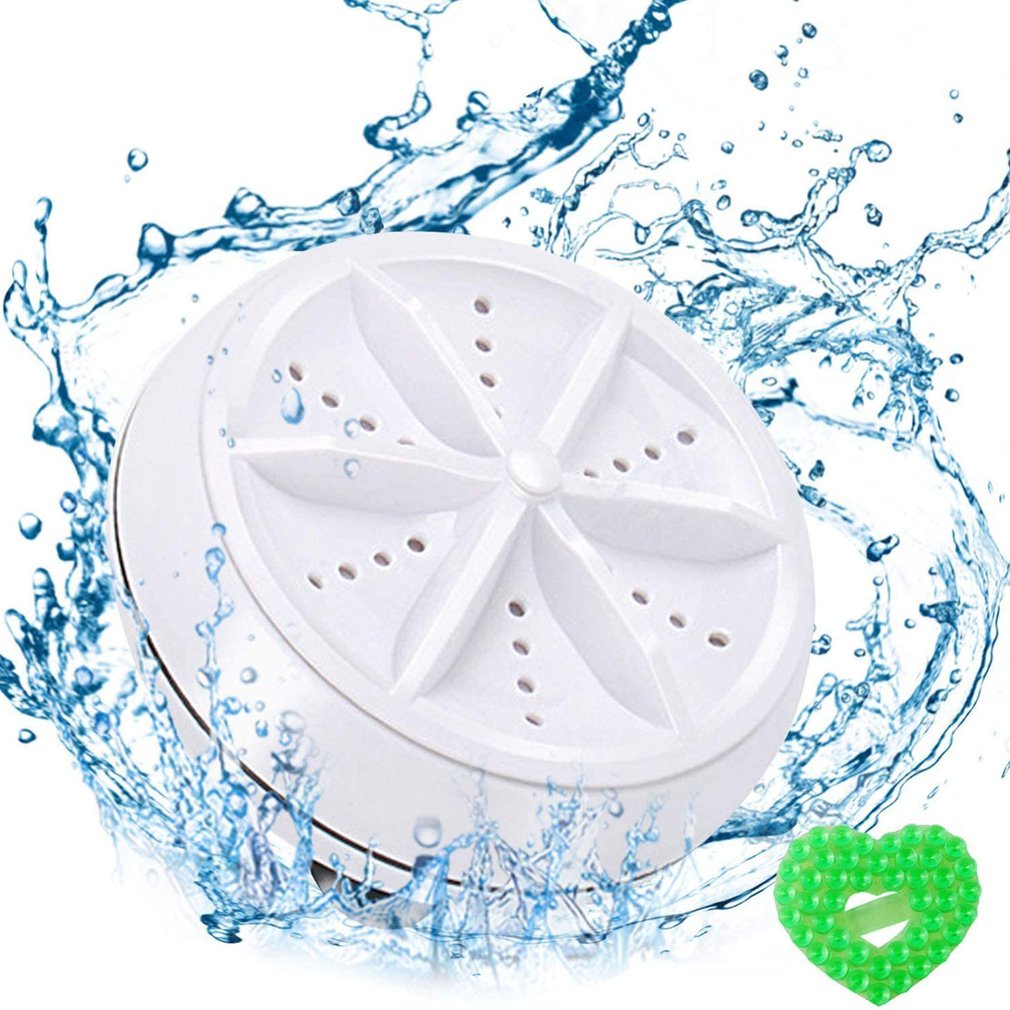 Foldable Washing Machine Portable Bucket Washer Mini Turbo Washing Machine Sonic Mini Turbine Washer For Bra Lingerie Laundry