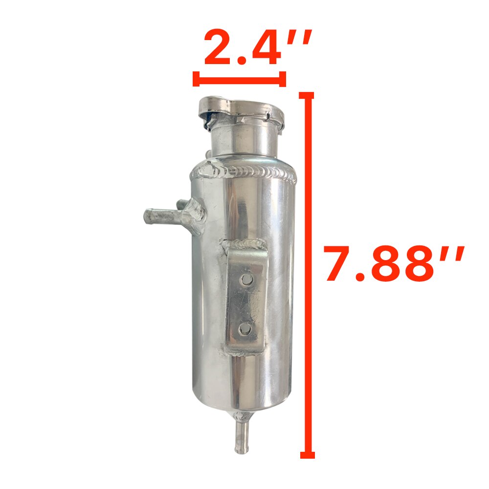 Radiator Aluminium Gepolijst Koelvloeistof Swirl Pot Breather Separator Tank Universele