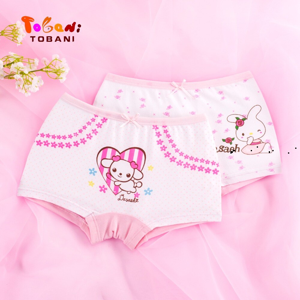 Sous-vêtements pour filles grands enfants | Culottes en coton, pantalons de fille quatre angles, shorts de bébé, Tobani 4 pièces