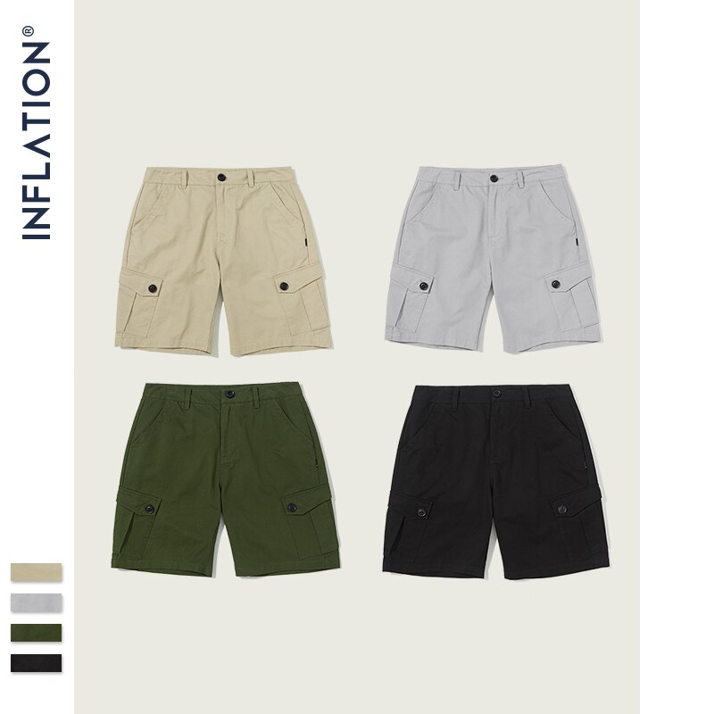 INFLATION nouveaux Shorts décontracté és pour hommes Style Hip Hop hommes Shorts tenue de rue couleur Pure hommes Shorts 9320S