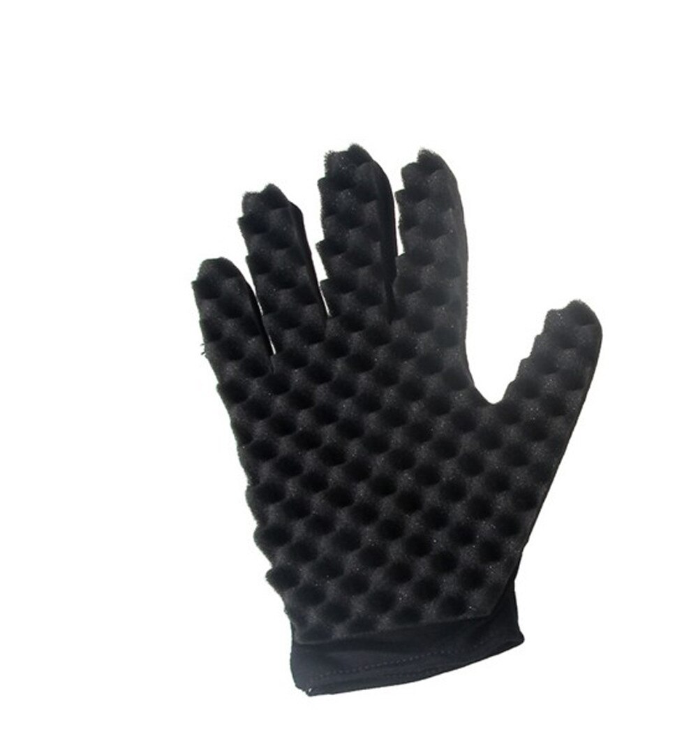 1PC bigoudi naturel friser gants bouclé style toolsCoil outil vague cheveux brosse éponge gants: B