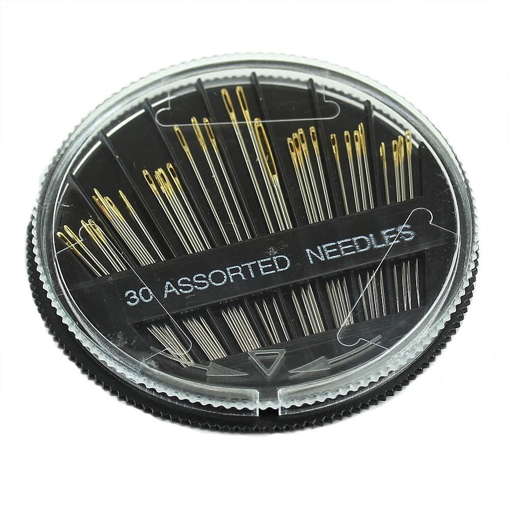 Agujas de coser a mano, variadas, para coser a mano, bordado, manualidades, funda para edredón, 30 Uds.