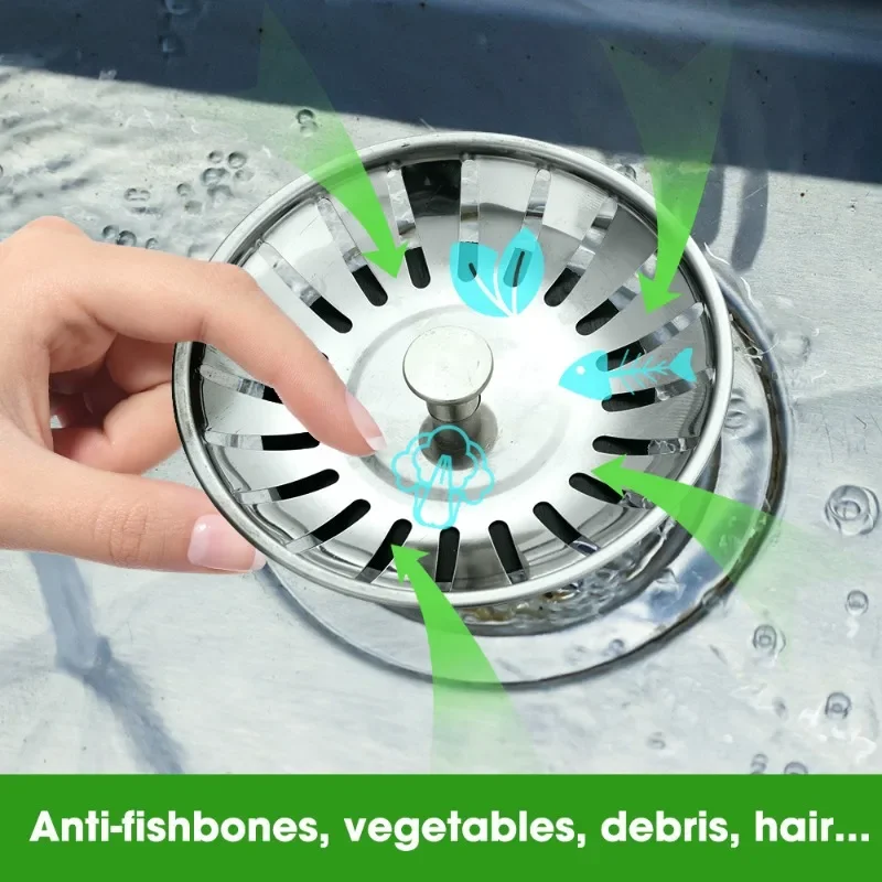 Edelstahl Pool Badewanne Haar Catcher Stopper Waschbecken Sieb Abfall Waschbecken Filter Stecker Küche Waschbecken Zubehör Werkzeuge