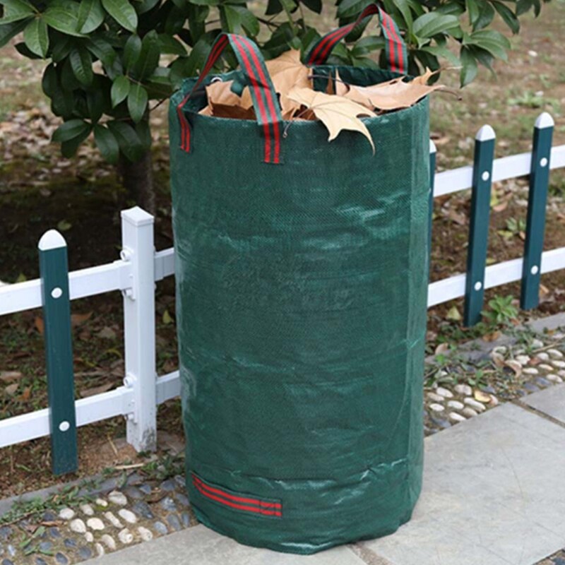 60/120/272/500l genanvendelig have affaldspose blad sæk skraldespand foldbar haven affald opsamling container opbevaringspose
