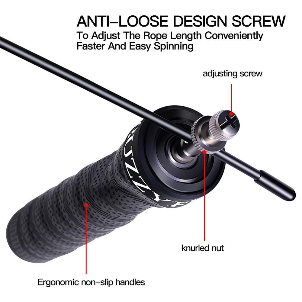 High Speed Skipping Rope Adjustable Fitness Jump Rope Anti-slip Handles 2.5mm/3.4mm Ropes For Crossfit Workout Training