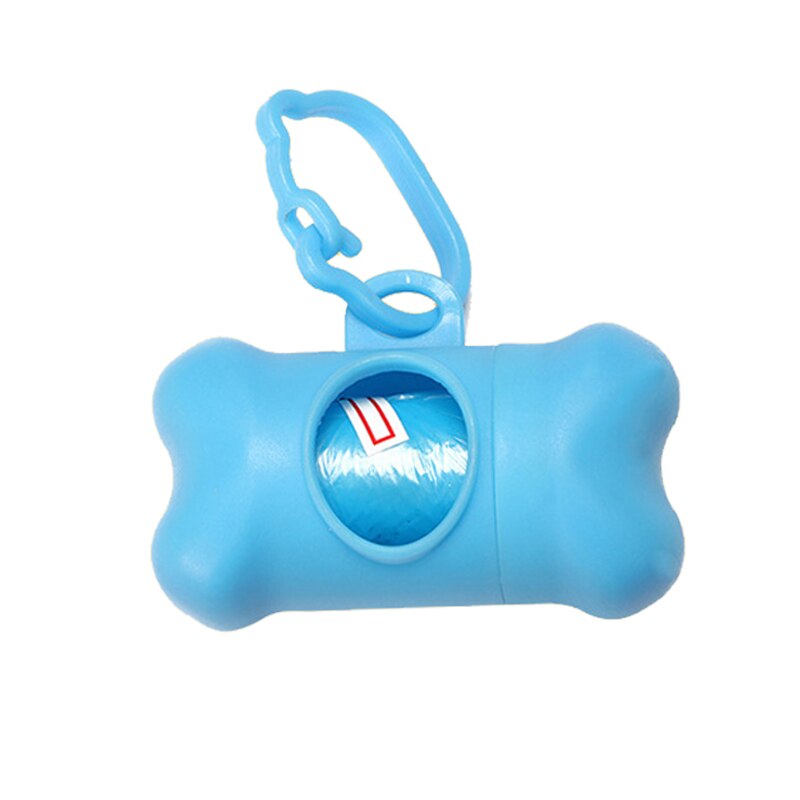 Huisdier Afvalzak Dispenser Voor Hond Afval Tas Houder Plastic Vuilniszak Dispenser Carrier Case Hond Huisdier 10 Roll Afval kak Tassen: Sky Blue