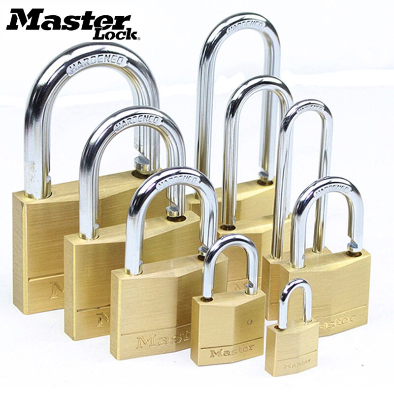Master Lock Massief Messing Hangslot Outdoor Indoor Waterdichte Keyed Lock voor Rugzakken, Aktetassen, Tackle dozen, kluisjes sloten