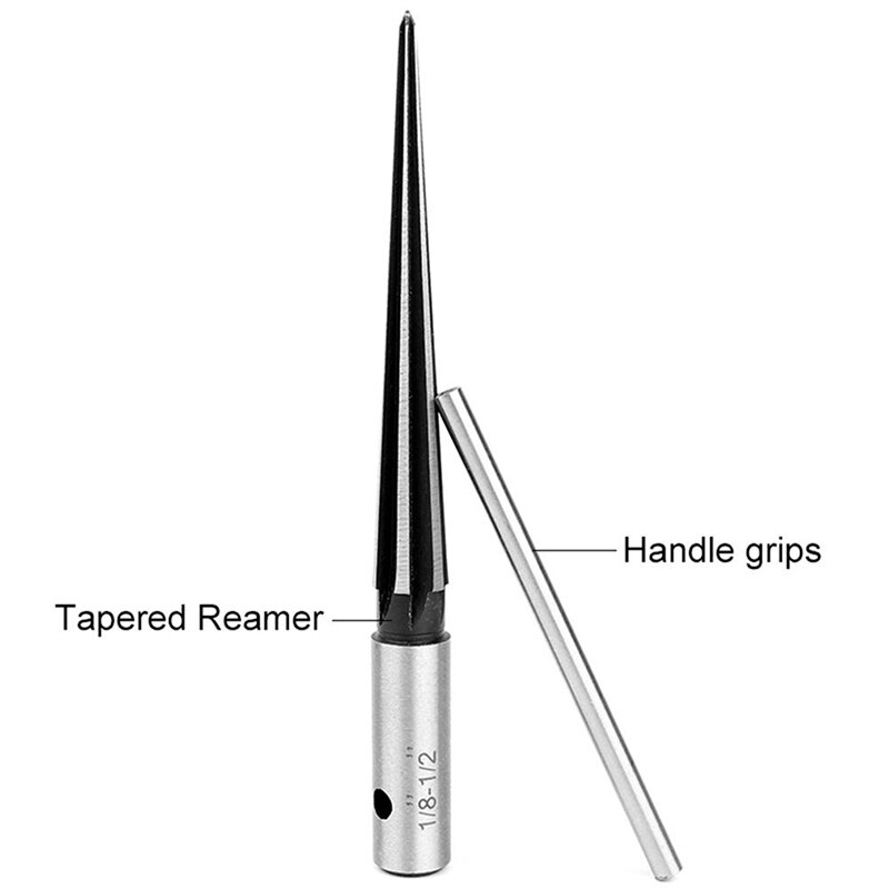 3-13mm Woodworker Cut Taper Reamer High Carbon Steel Material Panel Tapered Hand Reamer Deburrer Hole Repair