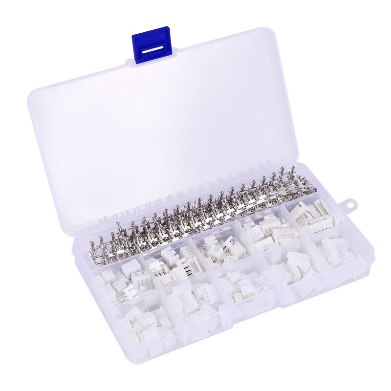 460 Pieces JST XH -2 / 3 / 4 Pin Housing JST Connector Kit 2.54mm Pitch Female Pin Header Adapter Cable Connector Socket: Default Title