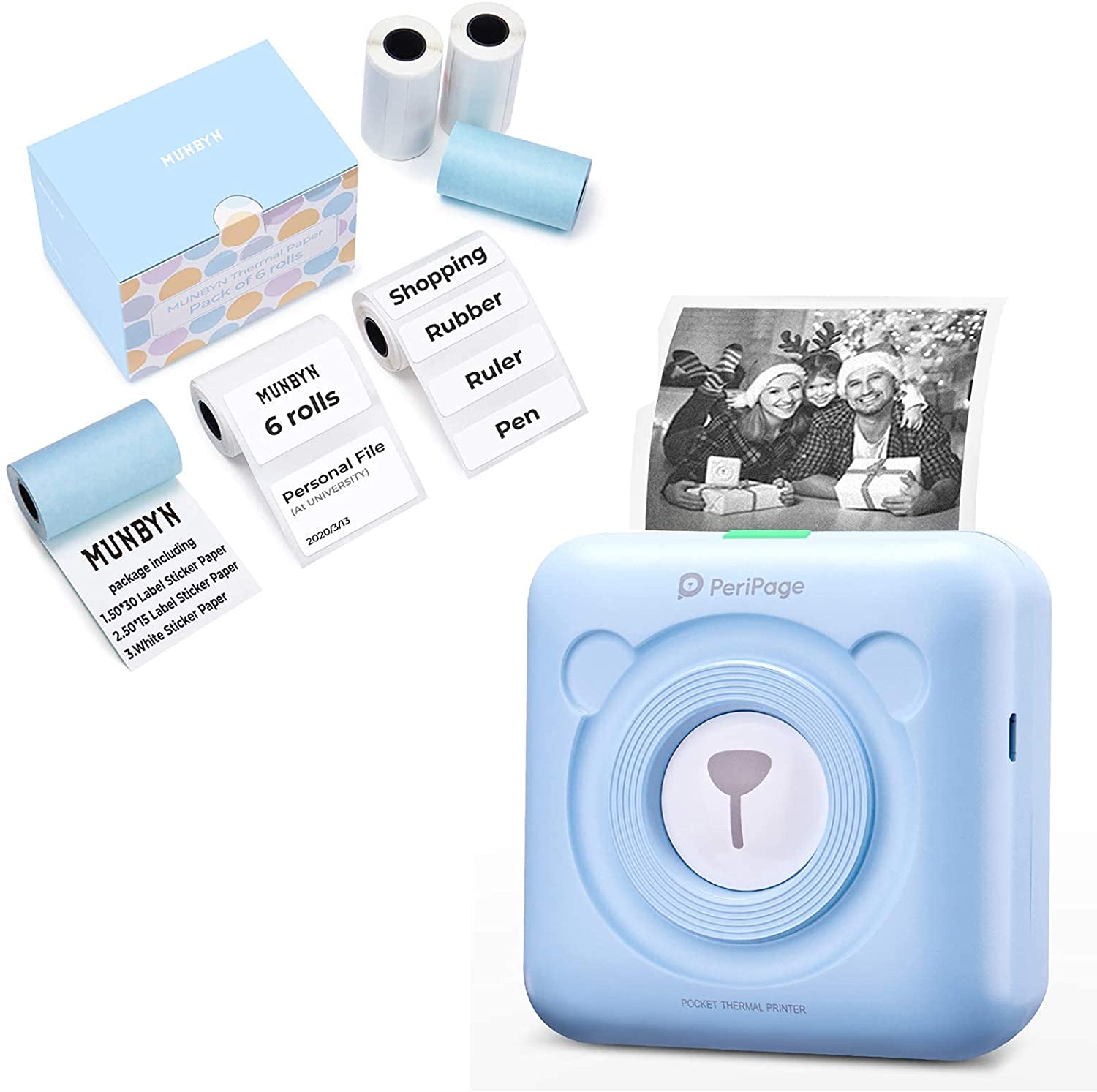 Peripage – Mini-imprimante Photo Portable A6, Bluetooth, pour téléphones IOS et Android, AR, imprimante d'étiquettes pour d'anniversaire