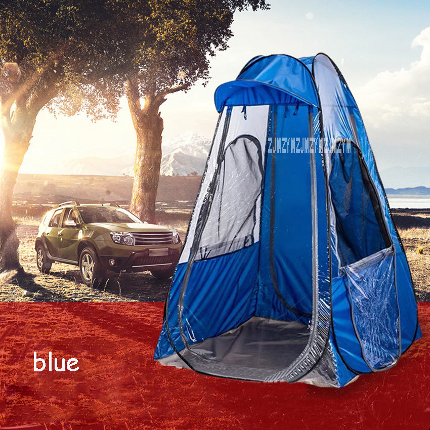 Winter fishing tent for single person, waterproof summer pop-up tent, portable automatic opening outdoor tent, rainproof, uv protection: Blue