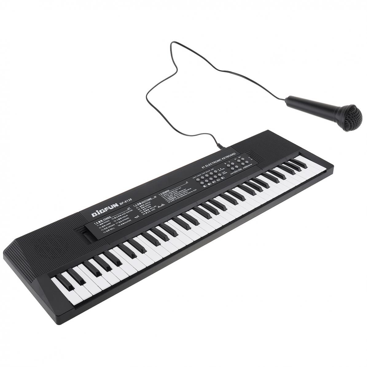 61 Keys Electronic Keyboard Piano Digital Music Key Board with Microphone Children Musical Enlightenment