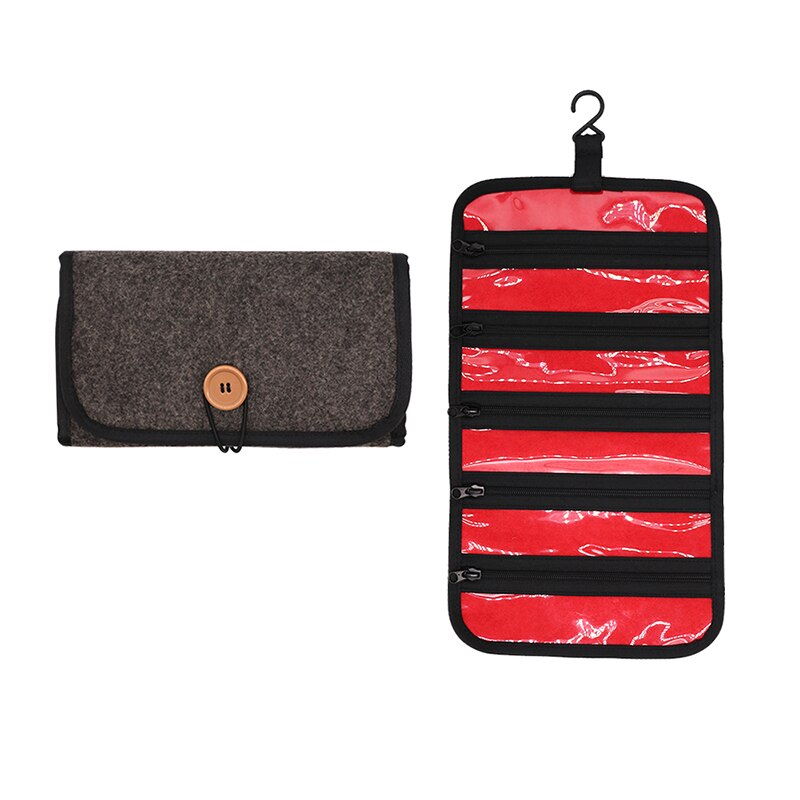 Reise Hängen Uhr Veranstalter Uhr Band Kasten Uhr Gurt Organizer für Apfel Uhr fallen Uhr Kasten Tasche Uhr Band Lagerung tasche: dunkel grau rot