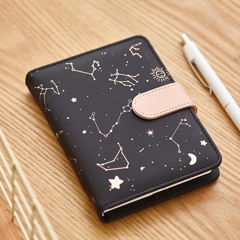 Constellations Notebook Pu Cover Schedule Book Diary Weekly Planner Notebook School Office Supplies Kawaii Stationery