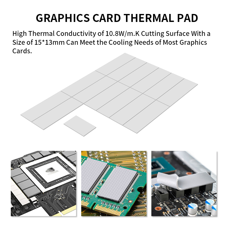 TEUCER M.2 Thermal Pad 10.8W/mk 70x20mm Silicone Thermal Pads Non Conductive Heatsink Cooling Pad for Laptop Heatsink/SSD Cooler