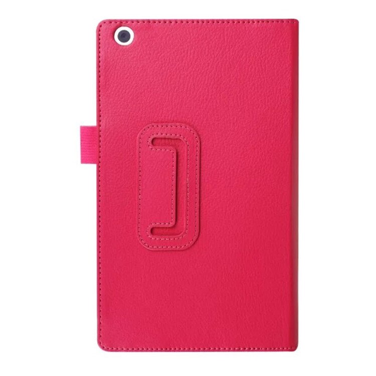 Tab3 8 Beschermende Tas Flip PU Leather Book case Voor Lenovo Tab 3 8 8.0 inch TB3-850F/TB3-850M tablet PC Litchi Stand Cover: Rose red