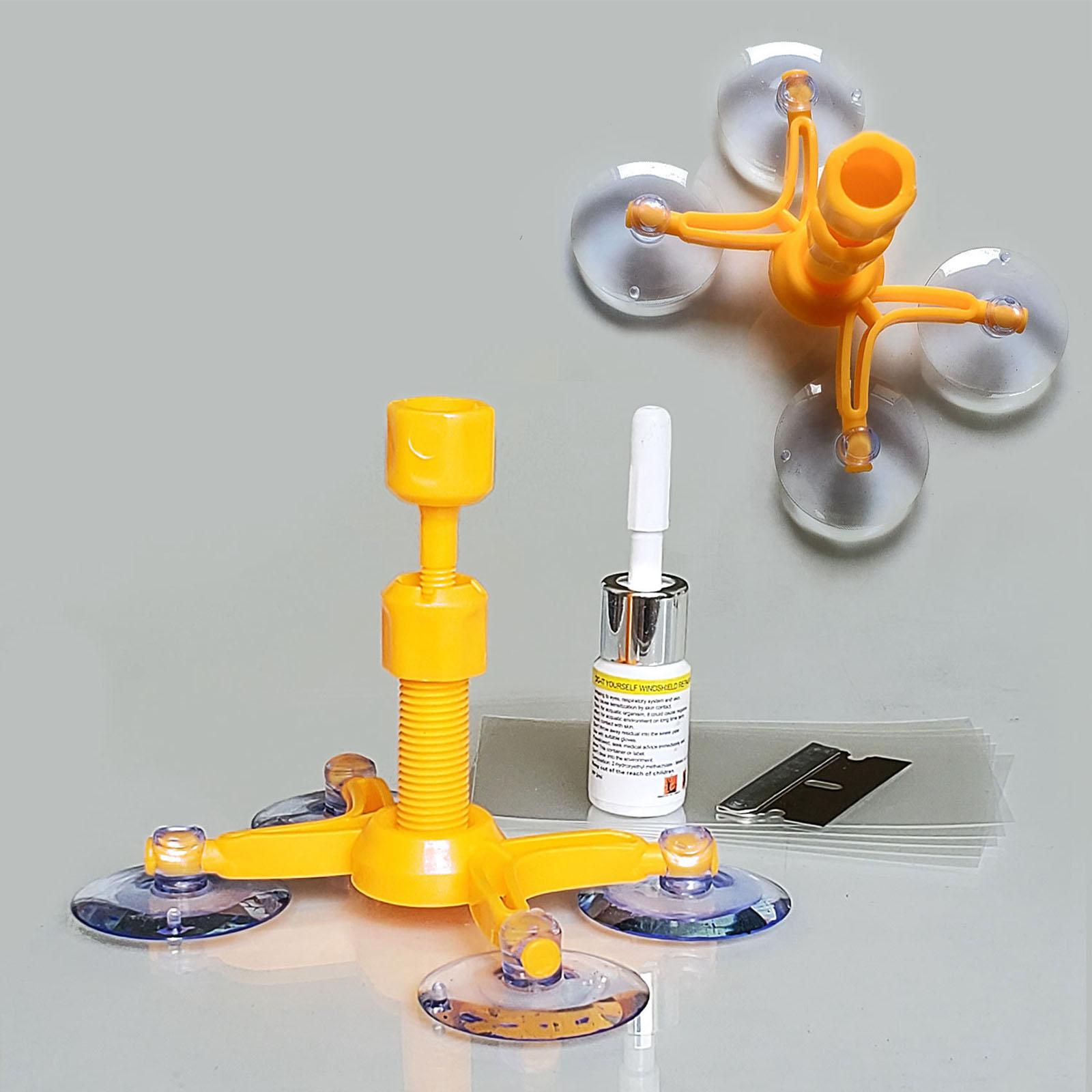 Car Windshield Repair , Easy to Operate Widely Use for Glass Rock Chip, Star, Half Moon Repair DIY