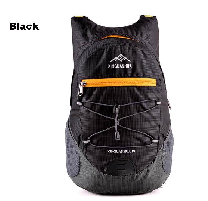 Ultralight Foldable Backpack Portable Backpacks for Teenage Girls Boys Waterproof Nylon Outdoors Hiking Skin Bags Rucksack X665A: black