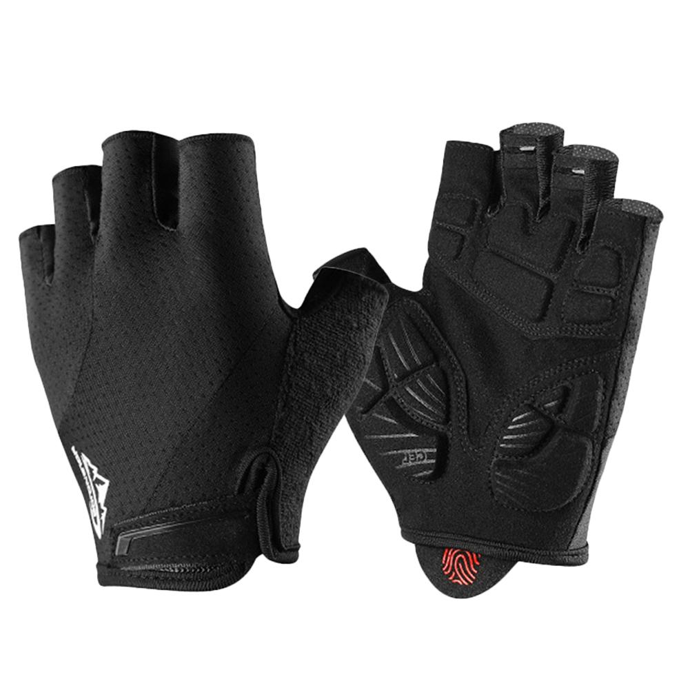 1 Paar Ridding Handschoenen Motorfiets Elektrische Non-Slip Half-Vinger Wanten Zwarte Fiets Handschoenen