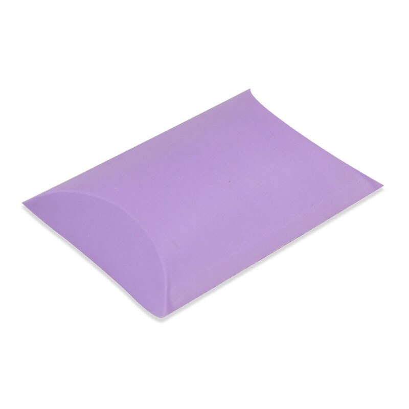 Caja de papel Kraft con forma de almohada para dulces, recuerdo de boda, caja de para pastel de , 50 piezas: Purple
