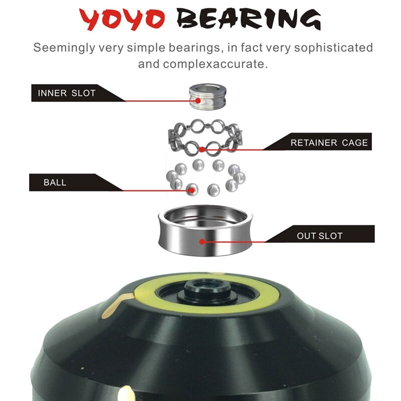 BEBOOYOYO Metal Yoyo Set de yoyos Yo + guante N12 Yoyo Metal Yoyo juguetes clásicos
