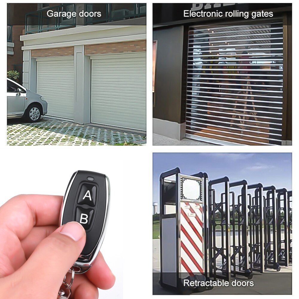 433.92 mhz duplikator kopi fjernbetjening ab trådløs rf elektrisk port garage 433 mhz led lys fjernbetjening nøgle kloning