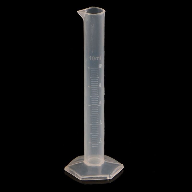 1pcs 10mL Measuring Cylinder Laboratory Test Graduated Liquid Trial Tube Jar Tool