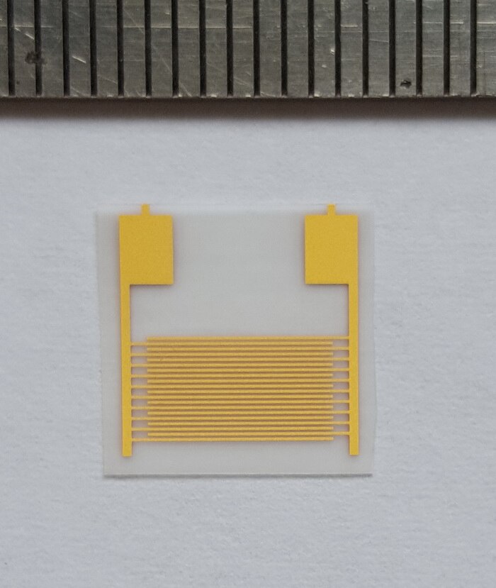 100micron Flexible Interdigital Electrode PET Capacitor Array Scientific Experiment Intelligent Wearable Sensor Chip IDE