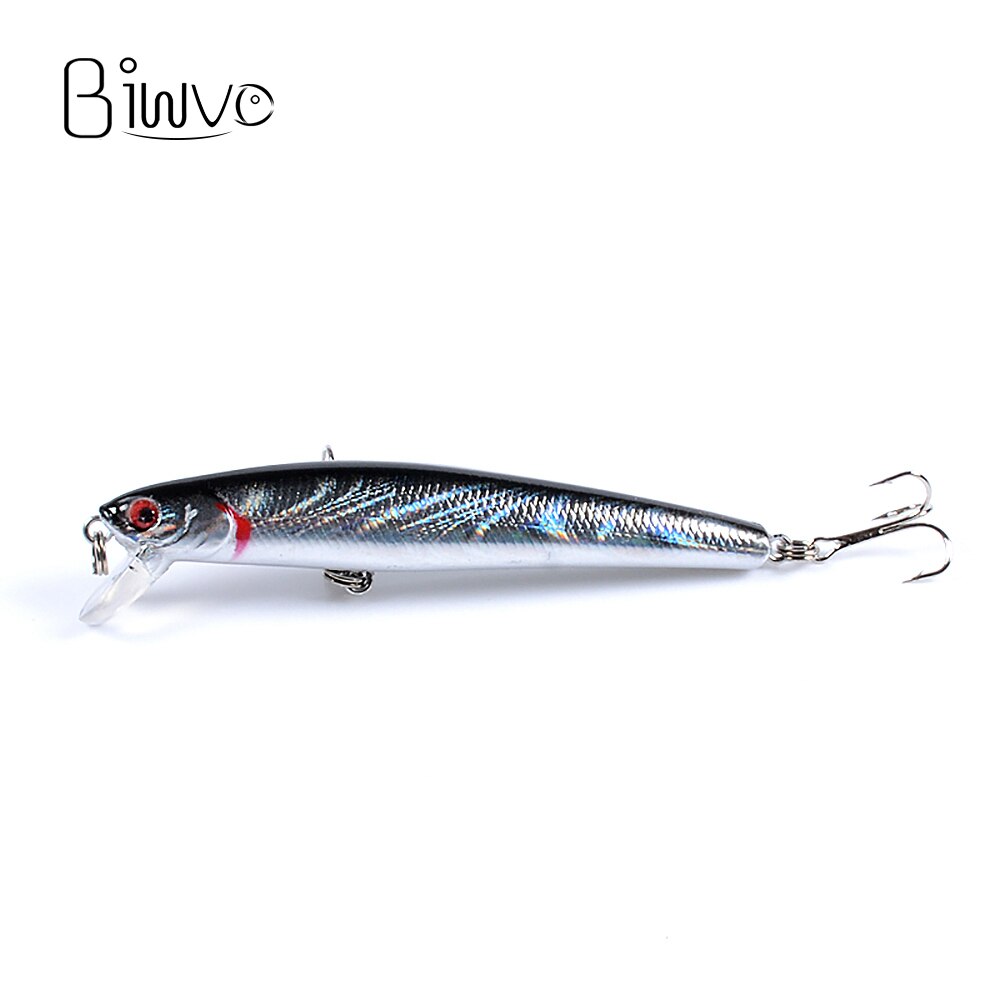 Biwvo Metalen Minnow Crankbaits 9.6cm Karper Vissen Lokt Goederen Voor Vissen Harde Lokken Aas Metal Jig Wobbler Voor Trollen shad
