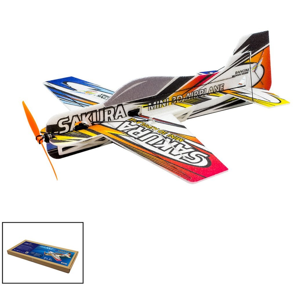 Avion électrique RC EPP 3D F3P intérieur, Sakura, 420mm, contrôlé par Radio, non assemblé, besoin de construire un avion: Default Title