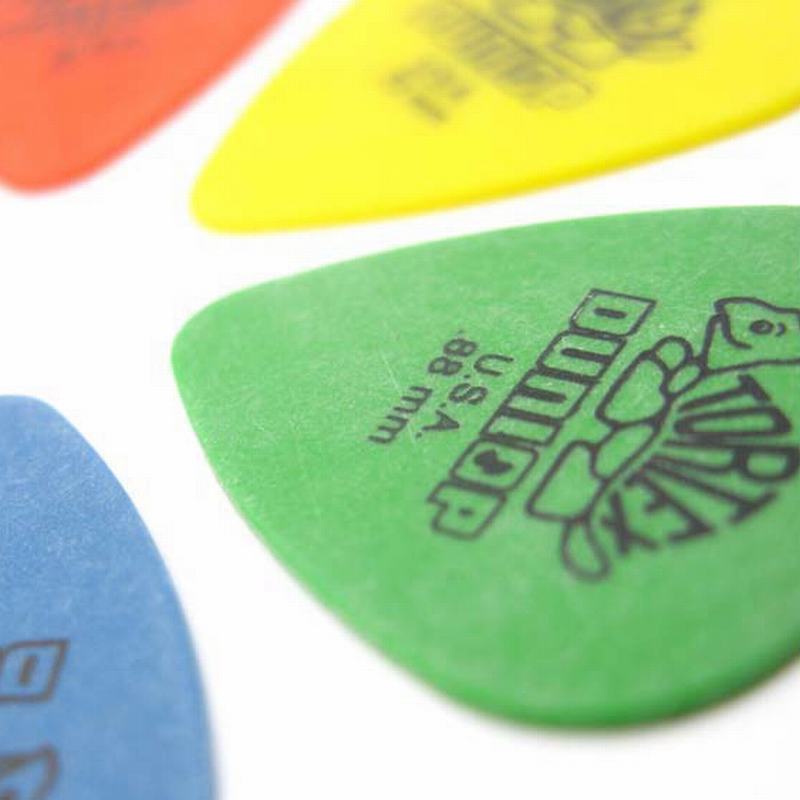 Dunlop-púas de guitarra eléctrica, accesorios de 6 tipos de espesor, 10 piezas