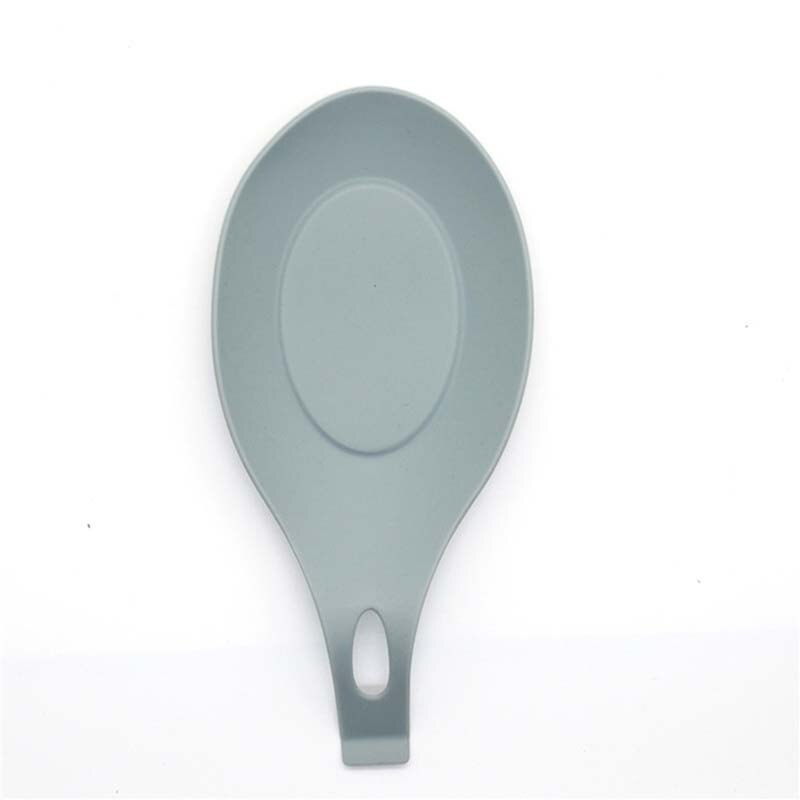 Wooden Handle Silicone Kitchenware Set Non-stick Cookware Cooking Spoon Frying Spatula Colander Kitchen Accessories Baking Tools: Spoon pad