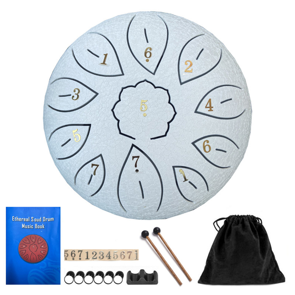 6-Inch 11-Tone Carbon Staal Tong Drum Musical Ethereal Drum Met Draagtas Meditatie Hand Pan Drum voor Beginner Kinderen: Color B