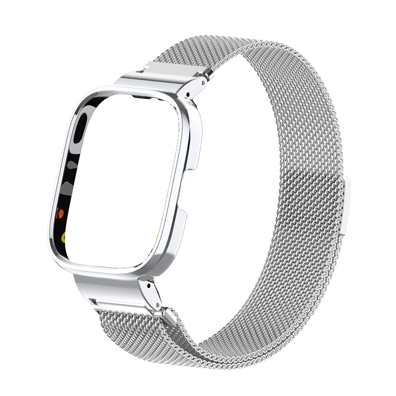 Magnetic loop+Case protector For Redmi Watch 2 Lite Metal bracelet for Xiaomi Watch Lite Strap Redmi Watch 3 Active Band Cover
