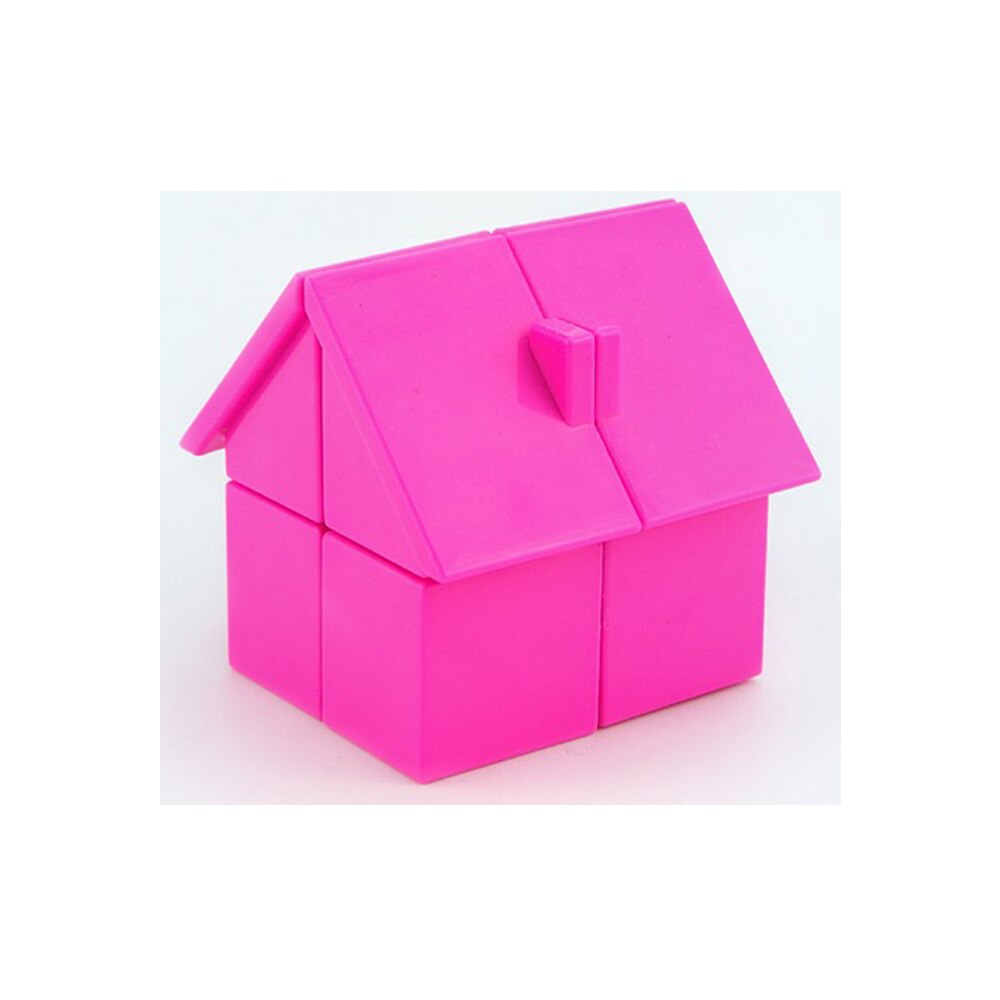 Iq-Cubes Yj Huis Vreemde Vorm 2X2 Kubus Speed Cube Magic Professionele Leren Educatief Cube Kid speelgoed: Pink