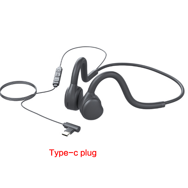 Auriculares de conducción de aire de oreja abierta, estéreo con cable de 3,5mm, no intrauditivos, auriculares de música ultraligeros con micrófono para teléfono IOS y Android: Blanco