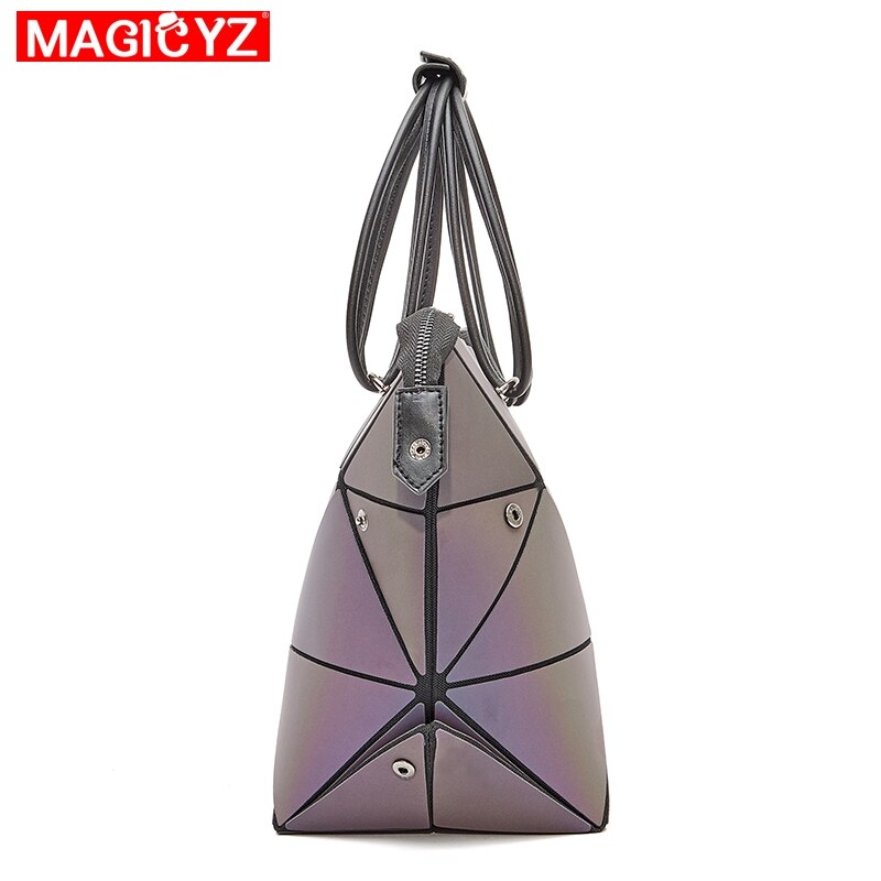 świetlny zestaw Crossbody torby dla kobiet 2020 geometryczne deformować torebki i torebki femme worek holograficzny pani torba na ramię