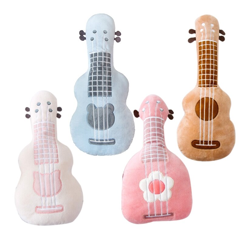 Simulation créative guitare en peluche jouets décoration de la maison bébé apaiser poupée doux oreiller coussin d'anniversaire